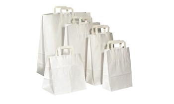 Papiertüte Kraft weiß 32x22x25cm - 250 St.